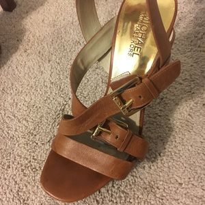 Michael Kors Leather Platform Thick Heels